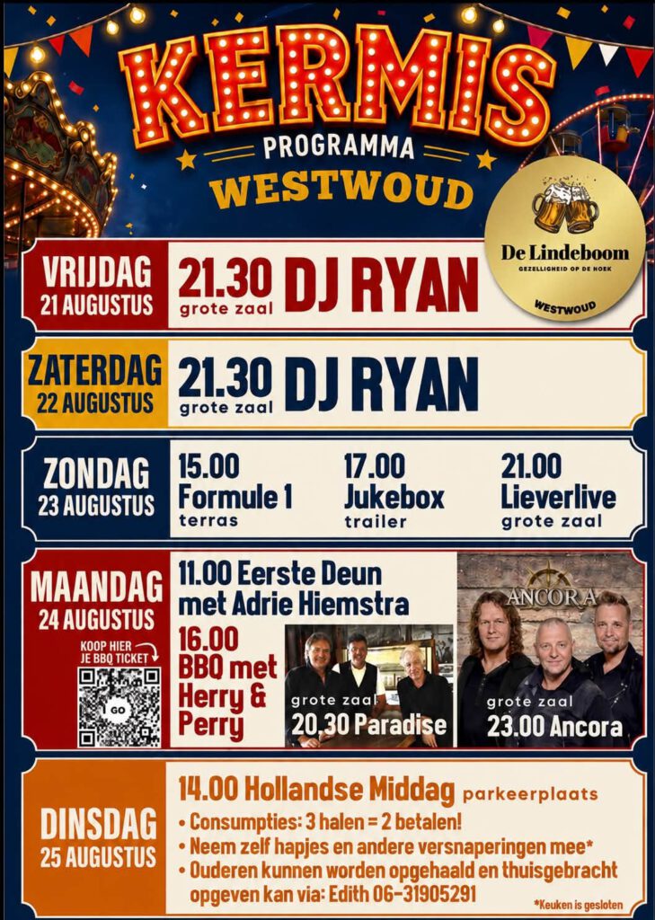 Kermis Westwoud bij De Lindeboom